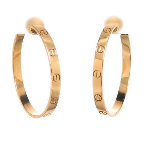 cartier gold earrings hoops.